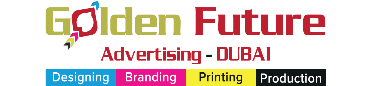 Golden Future Advertising white logo
